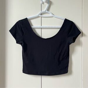 Garage Black Scoop Neck Crop Top